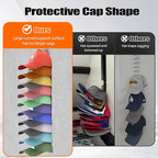 Hat Organizer for Baseball Caps, 1 Pack Hat Rack for Wall, Strong Adhesive Hat Storage Display Holder(Gray)