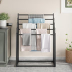Honiter Towel Racks for Bathroom, 5 Tier Wide Towel Drying Rack Outdoor, Free Standing Towel Rack, Pool Towel Blanket Stand and Display Rack for Oversized Bath Towels