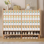 Adjustable Shoe Slots Organizer,6 PACK Transparent Shoe Stackers Shoe Rack Holder Shoe Space Savers Double Layer Stack Shoe Racks for Closet Organization(Transparent)