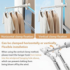 2 Pack Portable Mini Travel Drying Rack Clothing – Adjustable Space Saving Clothes Drying Rack with 6 Hangers, Foldable Laundry Drying Rack for Hotel, Balcony, Camping,Suitcase,Door