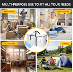 Extra Large Moving Bags with Vacuum Storage Bags Combo – Heavy Duty Totes with Handles & Zippers for Effortless Moving, (Transparent, 12 Park-2 Move bag & 10 Vacuum Seal Bag)