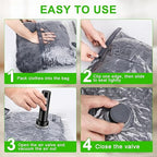 Vacuum Seal Bags for Clothing with Wireless Electric Pump - Travel & Home Use, 9 Pack Ideal Space Saver Vacuum Storage Bags, Travel Vacuum Bags for Luggage