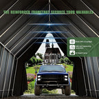 Portable Garage, 13 x 24 FT Heavy Duty RV Carport Canopy, Reinforced Steel A-Frame Truck Ports, Weatherproof All-Cover Outdoor Metal Garage Car Shelter, Superior Resistance to Tearing and Weathering