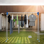 Foldable Telescopic Drying Rack, Adjustable Stainless Steel Clothes Hanger, Portable Laundry Rack for Indoor & Travel Use