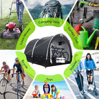 Happy Travel Bike Storage Tent Shed, Outdoor Waterproof Bicycle Covers Shelter with Window for 2/3/4/6/8 Bikes,Oversized Outside Portable Sheds for Lawn Mower,Garden Tools