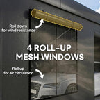 Outsunny 20' x 20' Heavy Duty Carport, Portable Garage Car Canopy Tent with Reinforced Galvanized Frame, 3 Roll-up Doors, 4 Mesh Windows for Cars, Trucks, Boats, Motorcycle, Bike, Dark Gray