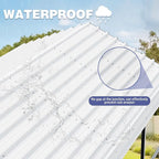 JY QAQA 12 x 20 FT Heavy Duty Metal Carport Canopy with Galvanized Steel Roof, Outdoor Car Tent Metal Garage Shelter for Car, SUV, Trucks and Boats, White