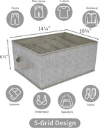 GRANNY SAYS Pants Jeans Organizer for Closet, Wardrobe Clothes Organizer, Clothes Drawer Organizers, Clothing Storage for Tshirts, Pants, Sweaters, Gray, 4-Pack