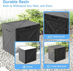 32 Gallon Resin Deck Box Outdoor Storage Box for Patio Furniture,Outdoor Cushions,Garden Tools and Pool Supplies,Waterproof,Lockable(Black,32Gallon)