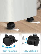 efluky Laundry Basket with Wheels, Tall Rolling Laundry Hamper with Lid and Removable Bag, Aesthetic Dirty Clothes Hamper on Wheels for Laundry Room, Bedroom, Dorm and Bathroom, 100L Black