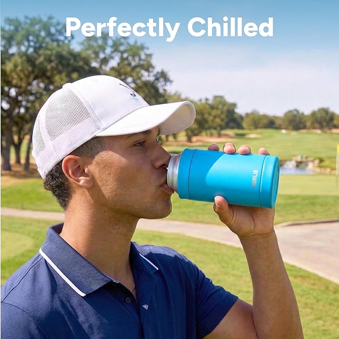 DUALIE 3 in 1 Insulated Can Cooler - 15+ Colors - Universal Size for 12 oz Cans, Slim Cans, and Bottles