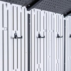 Lifetime Outdoor Storage Shed, 8x10 Ft, Gray, Resin Tool Shed with Lockable Doors and Steel-Reinforced Walls