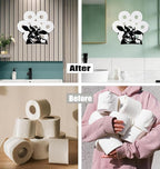 Cow Toilet Tissue Holder,Animal Paper Holders,Decorative Metal Papers Holder,Funny Toilet Animal Storage for Bathrooms,Bathroom Paper Organizer for Extra 8 Rolls Wall Mounted Art Decor