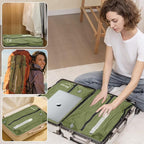 ONTYZZ Vacuum Bags for Travel, Reusable Vacuum Compression Bag, Recycled IPX8 Waterproof Space Saver Bag for Luggage/Camping/Home Storage (2 Pack with Air Pump-Green)