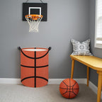 Basketball Kids Laundry hamper Baby Hamper for Nursery Boys Kids Hamper Room Decor for Home(Basketball Pattern)