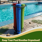 Extra Large Pool Noodle Storage Rack – Rustproof Bronze PVC Pool Float Organizer with Fillable Base for Stability – Outdoor Pool Storage Rack for Noodles & Floats