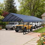 20x40 FT Heavy Duty Metal Carport - Galvanized Steel Car Shelter Garage Kits for 4 Car, RVs, Boats & Outdoor Storage