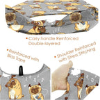 BeeGreen Dog Lover Gifts for Women Animals Reusable Grocery Bags Shopping Bags Bulk 6 Pack 50LBS X-Large Foldable-Machine Washable Shepherd Collie Bulldog Dog Paws Pet Bags