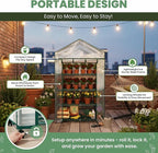 4 Tier Mini Greenhouse - Portable Greenhouse with Locking Wheels and PVC Cover for Indoor or Outdoor - 27 x 19 x 63-Inch Green House by Pure Garden