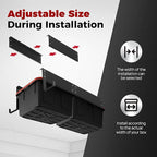 Overhead Garage Storage Rack System – Heavy-Duty Adjustable Ceiling Rails for Totes, Fits Most Storage Bins (8 Sets Hold 4 Bins Each)