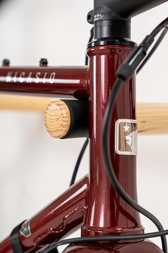 SELVA Rack - Wooden Wall Mount for Bicycle. in Different Sizes and 3 Colors: Natural Pine, Black and White (Natural Pine, 11" 13/16)