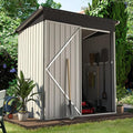 AECOJOY 5' x 3' Shed, Small Metal Sheds & Outdoor Storage Clearance 3x5, Small Metal Shed with Lockable Door, Utility and Tool Storage for Garden, Backyard, Patio, Outside use in White