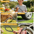 Garden Hose 75 FT, Non-Expanding Water Hose, Ultra-Light & Flexible, Burst-Resistant, Kink-Free, High-Pressure Garden Hose All-Weather Use for Lawns, Gardens, and Outdoor Cleaning
