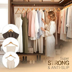 Utopia Home Premium Wooden Hangers 30 Pack - Heavy Duty & Durable Coat Hanger - Wood Hanger with 360-Degree Rotatable Hook - Clothes Hangers with Non-Slip Shoulder Notches For Shirts & Coats (Natural)