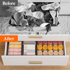 Lifewit Underwear Drawer Organizer for Closet 8 Pack, 3 Sizes Dresser Organizer Dividers, Deep Fabric Foldable Drawer Storage Organizer Bins for Clothes, Sock, Bra, Lingerie, Undies