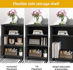 DWVO File Cabinet with Charging Station, 3 Drawer Mobile Filing Cabinet with Lock, Printer Stand with Open Storage Shelf for Home Office, Black