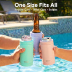 DUALIE 3 in 1 Insulated Can Cooler - 15+ Colors - Universal Size for 12 oz Cans, Slim Cans, and Bottles