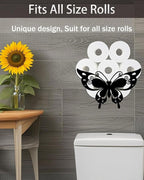 Lovely Butterfly Toilet Tissue Holder,Animal Paper Holders,Decorative Metal Papers Holder,Funny Toilet Animal Storage for Bathrooms,Bathroom Paper Organizer for Extra 8 Rolls Wall Mounted Art Decor