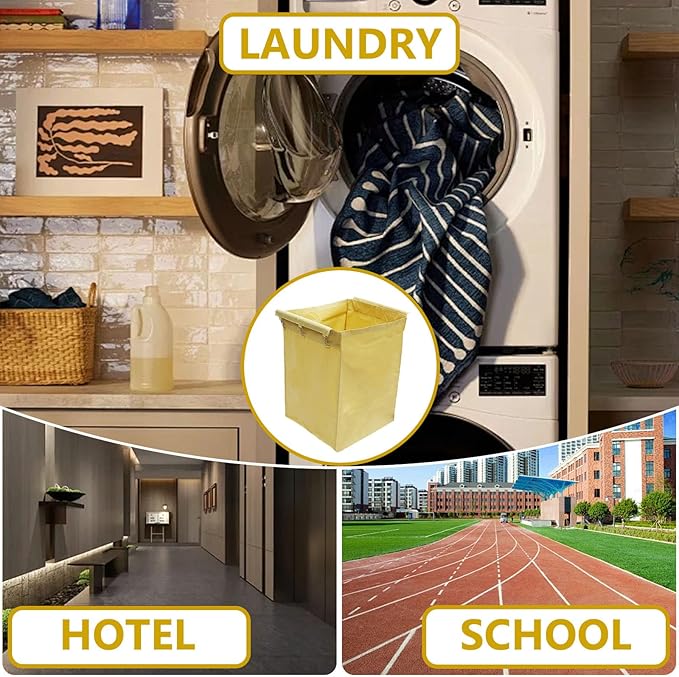 Buhelyc Thickened Oxford Cloth Storage Bag Replacement Liner Bag for Laundry Cart Removable Storage Bag for Commercial/Home(Color:Yellow)