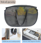 Extra Large Mesh Pop Up Laundry Hamper 2 Pack,100L Collapsible Laundry Baskets, Dirty Clothes Hamper with Reinforced Handles, Folding Hampers for Travel, Nursery, Dorm or Home. Black