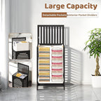 FILWH Laundry Hamper with Lid (16.9 * 13 * 26.5inches) Large Bamboo Laundry Bin Basket 85L Clothes Hamper with 1 Removable Bag Storage baskets for Bathroom(Black)