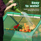 Quictent 6x3x1ft Galvanized Raised Garden Bed with Cover Metal Planter Bottomless Box w/ 2 Large Screen Windows Mini Greenhouse 20pcs T-Tags 1 Pair Gloves Outdoor Growing Vegetables (Green)