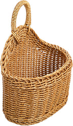 Cabilock Woven Hanging Storage Basket for Kitchen 9.64X7.48X3.93In Rustic Wall Organizer for Garlic Ginger with Large Capacity