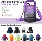 1 Gallon Water Bottle Insulated | Thickened Stainless Steel Vacuum Metal Water Jug | Portable Sports Large for Gym and Hiking with Straw, Carrier Bag, Handle Strap | BPA-Free 128 oz