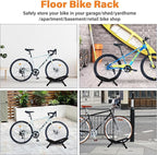Adjustable Bike Parking Stand Fits 16-29 Inch Bicycles, Compatible with 23c-3.0 Tire Width – Heavy-Duty Plastic, Easy Installation, Stylish Two-Tone Design (Black(2 Pack))