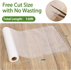 Moretoes Vacuum Sealer Bags, 6 Rolls 11" x 20' Food Vac Bags for Food Storage Saver, Commercial Grade Bag Rolls, BPA Free, Customized Size Bag for Sous Vide Cooking or Meal Prep