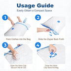 HOUSE DAY 10 Small Vacuum Seal Bags For Clothing Travel, 80% Space Saving Travel Vacuum Bags with Electric Pump, Vacuum Storage Bags For Clothes, Bedding, Moving, Camping, Toys, Storage & Organization