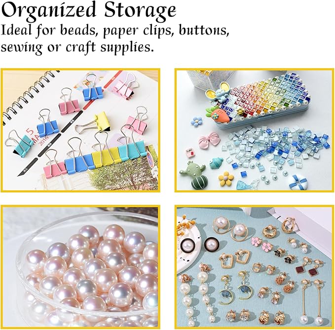 Small Drawer Organizer for Desk, 4.7" x 4.7" x 3.8" Small Desktop Organizer with 6 Drawers, Plastic Storage Box for Office, Classroom, Craft and Home Organization