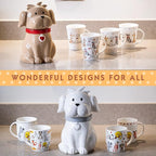 SPOTTED DOG GIFT COMPANY Ceramic Cookie Jar with Lid, Large Dog Treat Jar for Cookies & Biscuits, Cute Novelty Storage Container for Kitchen Counter, Gifts for Dog Lovers - 49oz Brown