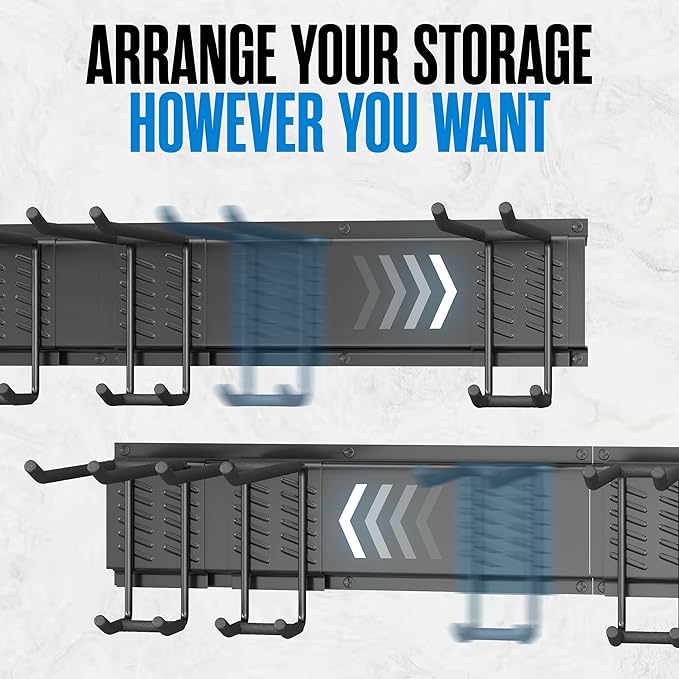Houseables Ski Rack Wall Mount, Ski Holders For Wall, Rack For Garage, Snowboard Storage, Gear Hanger, Organizer, Grabber, Indoor, Store 5 Pairs, 270 lbs Capacity, 32 x 4 Inch, Steel