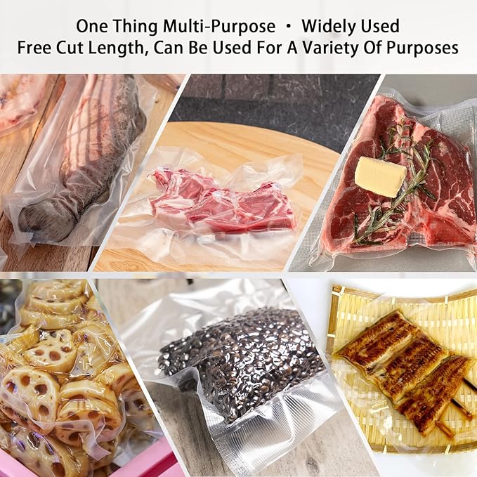 Vacuum Sealer Bags, 5.1" x 7" 100Pcs Food Vacuum Sealer Bag, Heavy Duty, Puncture Prevention, Boilsafe, Freezable, BPA Free, Commercial Grade, Fit Airtight Food Storage Sous Vide
