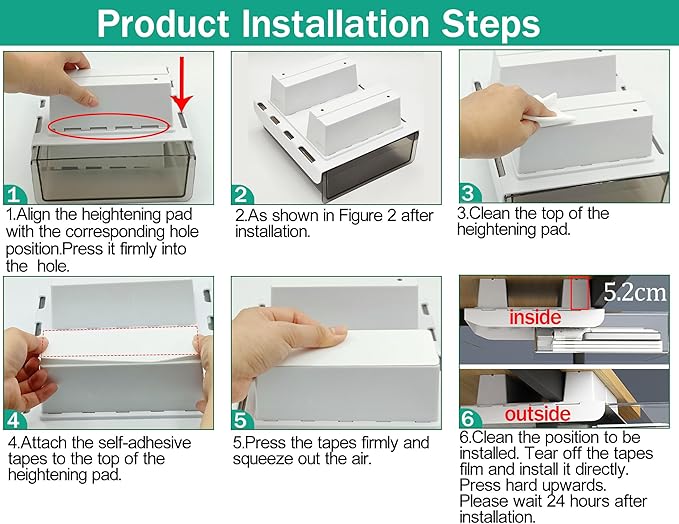 Upgrade Under Table Drawer with Lip, Office Attachable Plastic Desk Accessories & Workspace Organizers, Hidden Under Table Storage Organizer Pencil Tray Drawer Slide Out