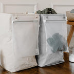 Full Circle Loads of Fun Collapsible Laundry Bag – Pop-Up Laundry Basket for Dirty Clothes & Towels– Organic Cotton with Long Handles - Ideal for Travel & Collapsing - Perfect for Bedroom or Dorm