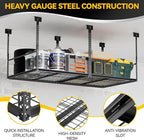 3x6 Ft Overhead Garage Storage Rack, 28-41 inch Height Adjustable Ceiling Mounted Organization Rack, 700 lbs Weight Capacity, 36"x72" Metal Rack for Garage Storage with Wire Decking