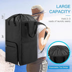 Laundry Backpack Bag, Bukere Extra Large 2 in 1 Laundry Hamper Basket for College Students Dorm Essentials, Adjustable Shoulder Straps, Freestanding Laundry Bag