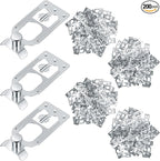 Zonon 200 Pcs Teardrop Pallet Rack Safety Clip Warehouse Storage Pallet Racking Beam Safety Clip Safety Steel Pallet Rack Clip Connector Cross Beam Locker for Shelf Garage
